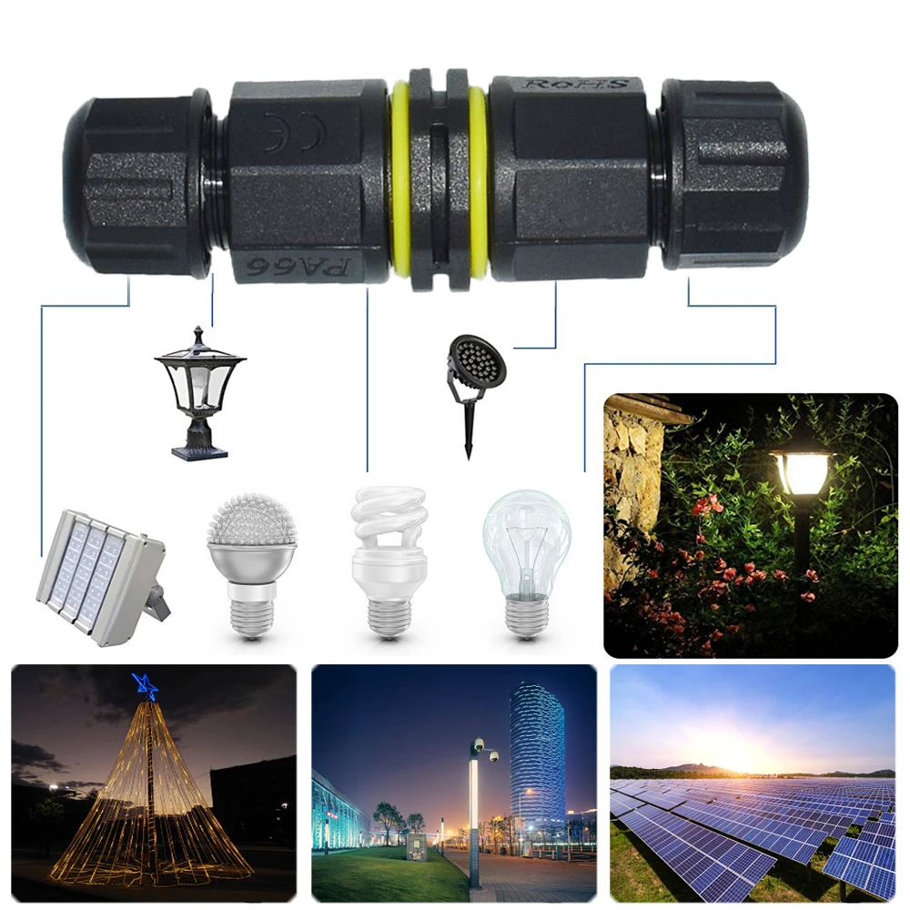 M20 Водонепроницаемый адаптер 2T3C прямая головка 4 Core светодиодный напольного