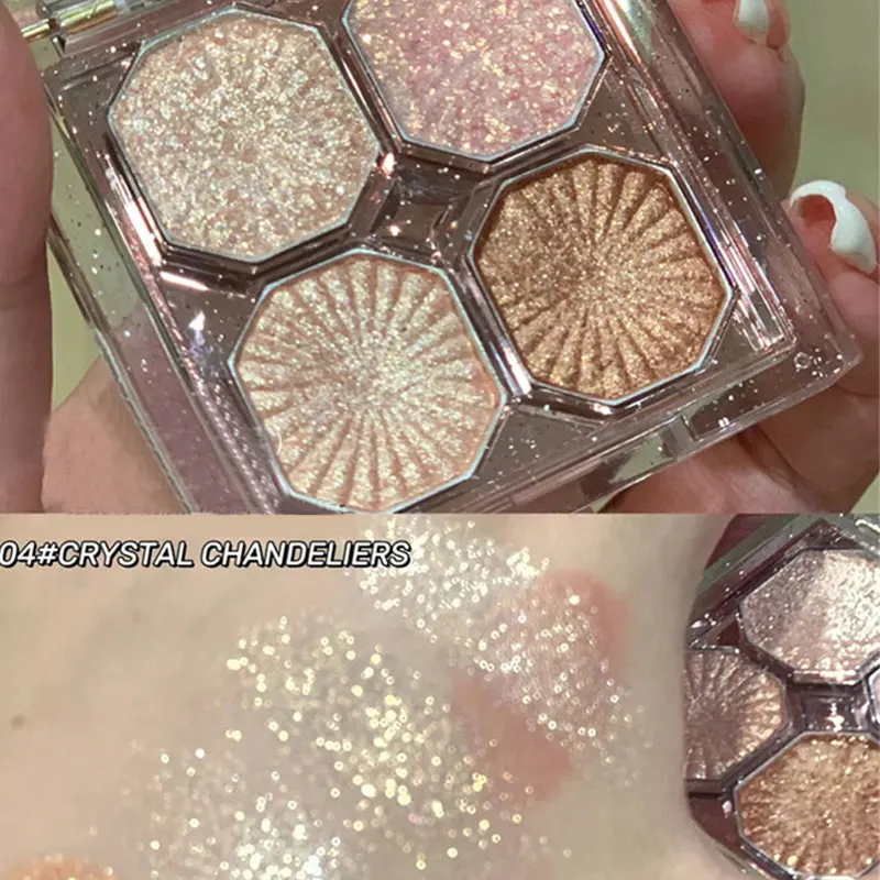 Четыре-минеральный краситель тени для век палитра повседневные яркие и