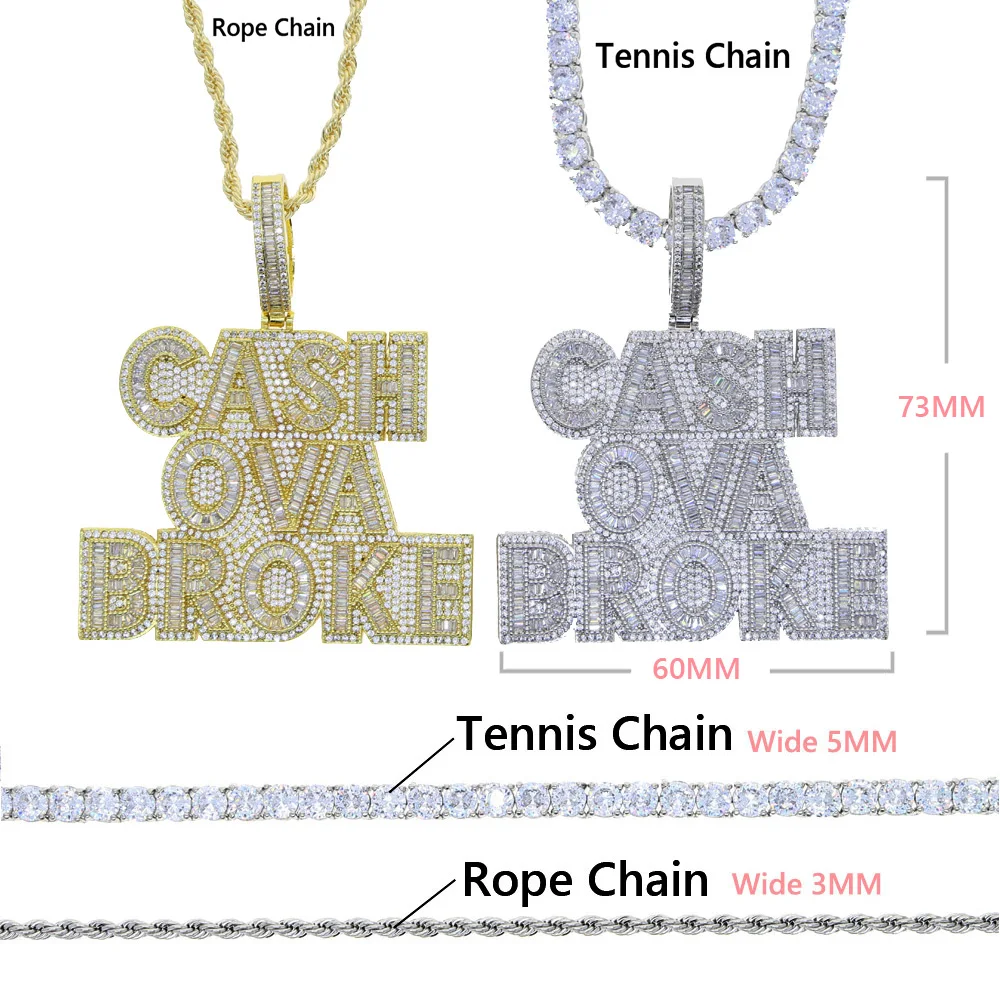 Ожерелье мужское с кулоном в виде буквы из фианита 5 А