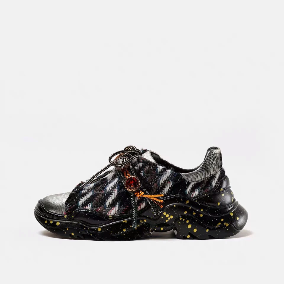 Delivr/женские ботинки с массивным каблуком женские повседневные кроссовки на