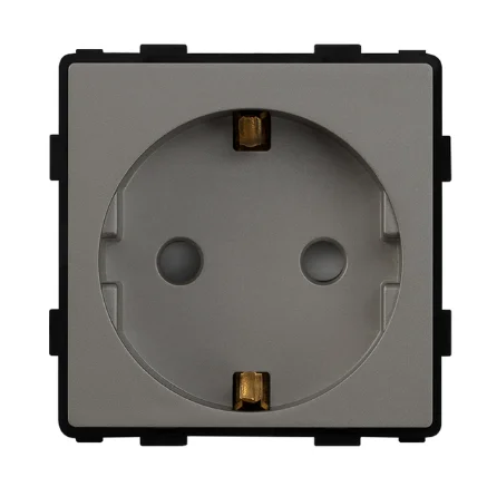 

Розетка Bseed USB с стеклянной рамкой серого цвета