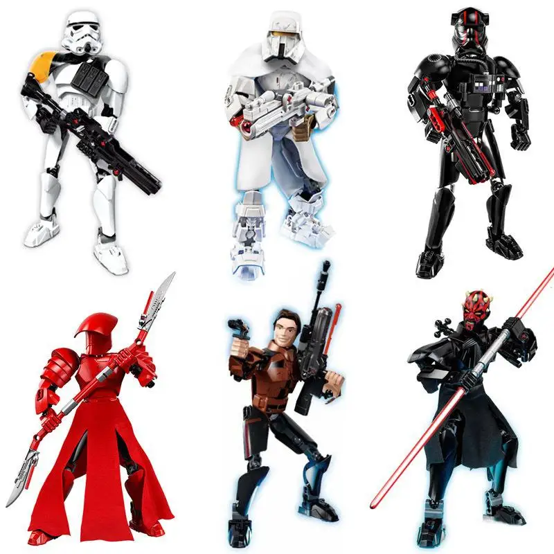 

Ksz320 Toys Hand-run Black Warrior Storm Cavalry Star Wars Doll Building Blocks Toys Bar Ornaments Gifts Collection Souvenirs
