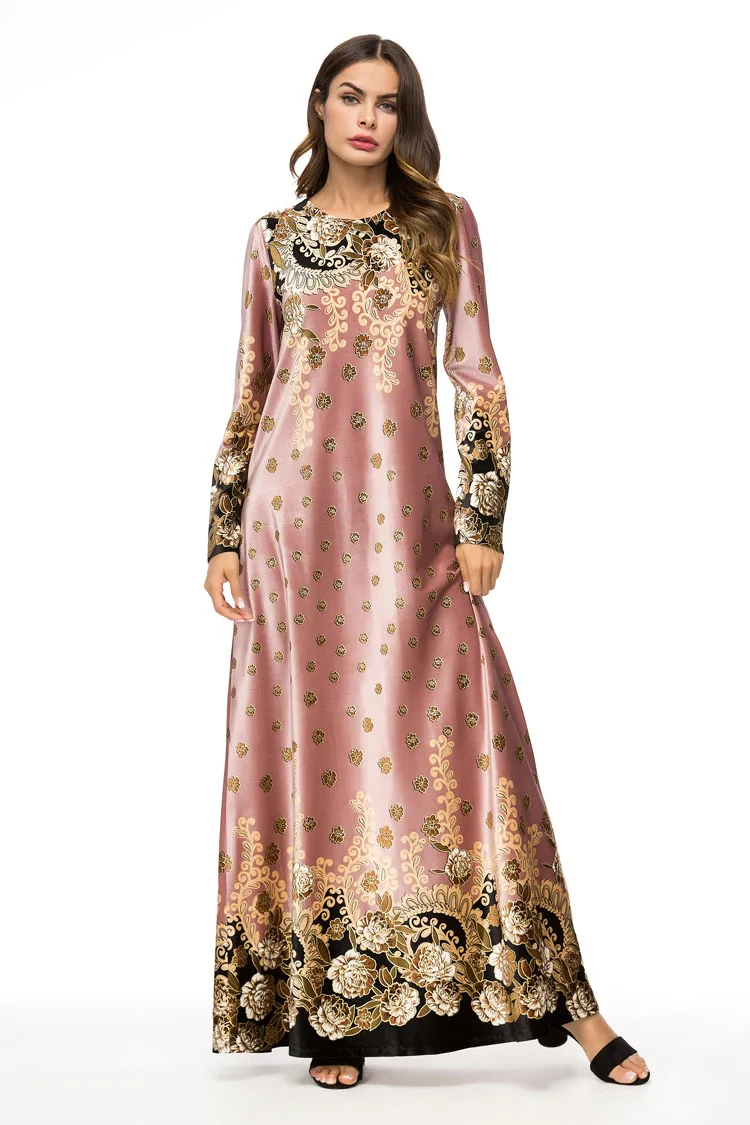 BNSQ Золотое бархатное платье горячей штамповки caftan Исламская одежда Турция