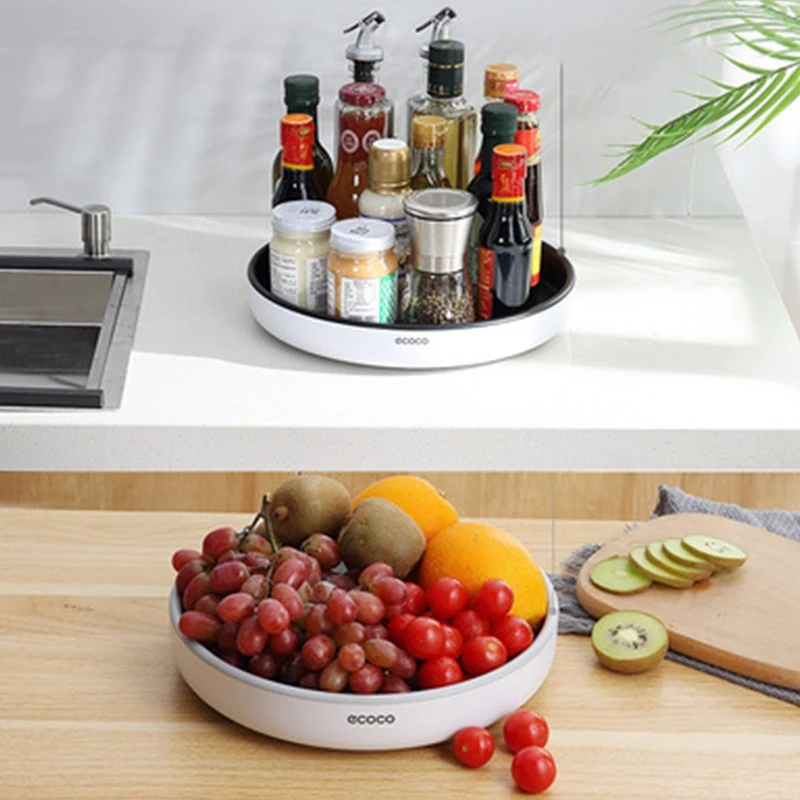 

Household Kitchen Multifunctional Rotating Seasoning Rack Soy Sauce Bottle Seasoning Storage Box Fruit Tray