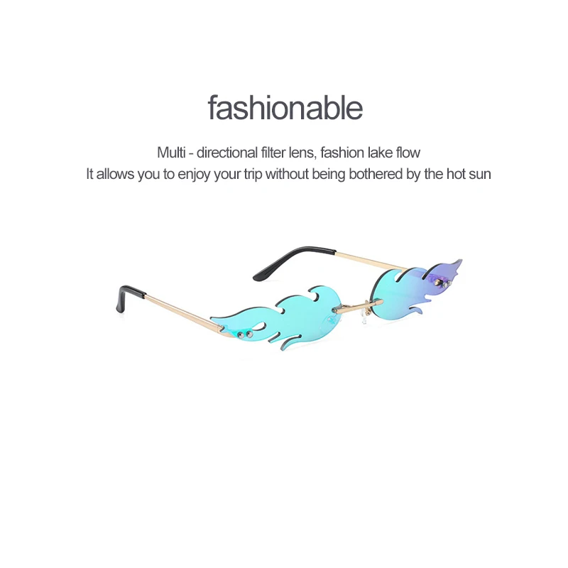 Очки солнцезащитные без оправы для мужчин и женщин брендовые дизайнерские