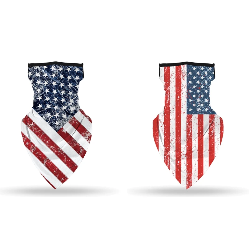 

Bandana Face Mask Neck Gaiter Scarf Triple-cornered Mask with Earloop for Bust Wind Outdoors Sports Headwear Men Women