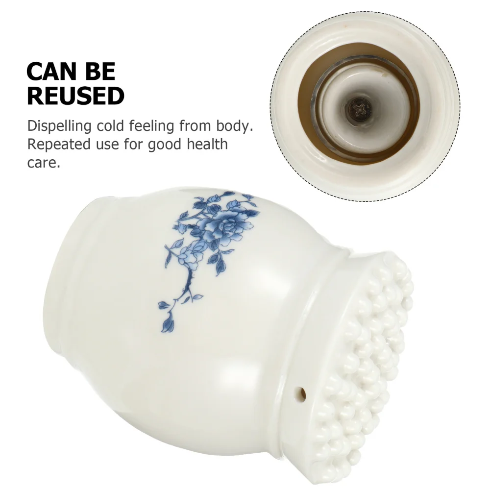 

Ceramic Moxa Burner Pot Professional Moxibustion Pot Reusable Moxibustion Pot
