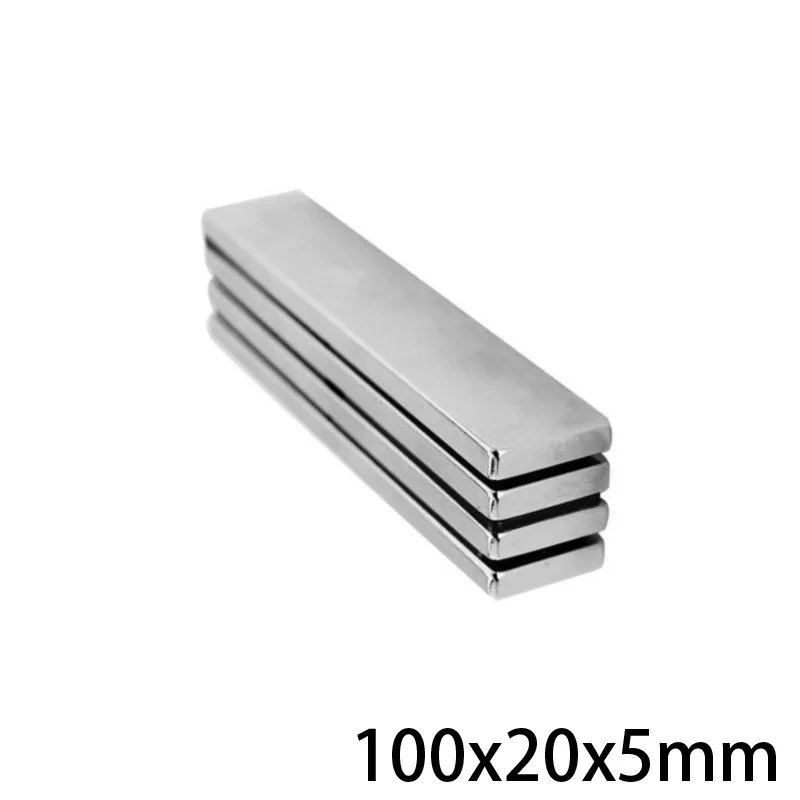 1 ~ 10 шт. 100x20x5 редкоземельные магниты 100 мм x 20 ленточный блок прямоугольные