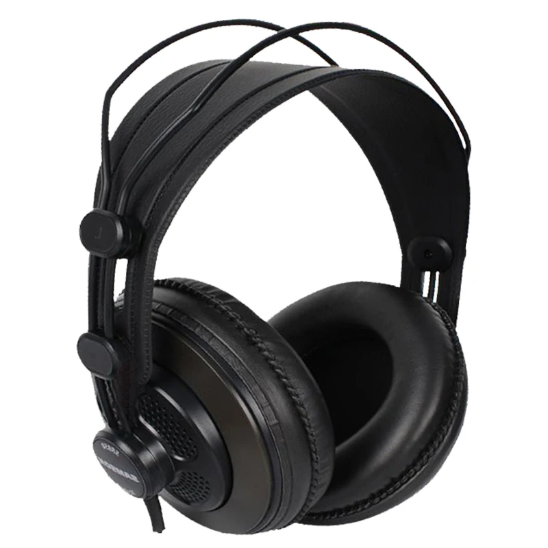 

Original Samson SR850 monitoring HIFI headset Semi-Open-Back Headphones for Studio, with leather earcup,without retail box