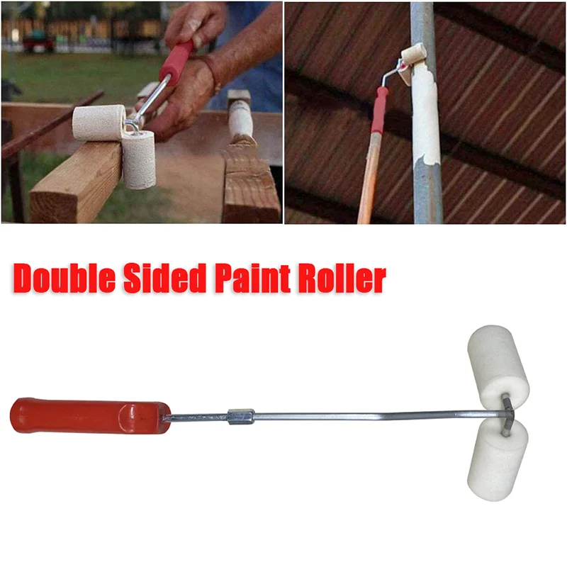 

Double Sided Paint Roller Brush Roller Brush Painting Brushes Cylindrical Corner Painting Home Improvement Tools