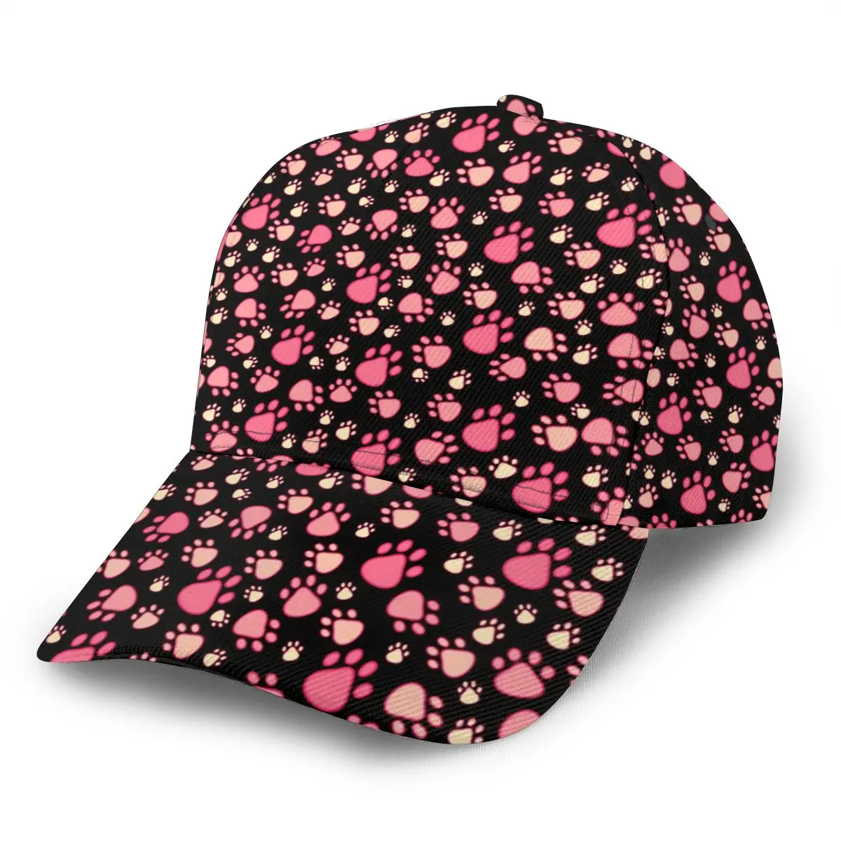

2020 New Baseball Cap Fishing Caps Men Outdoor Hunting Hat Hiking Hat Pink Pet Paw Pattern