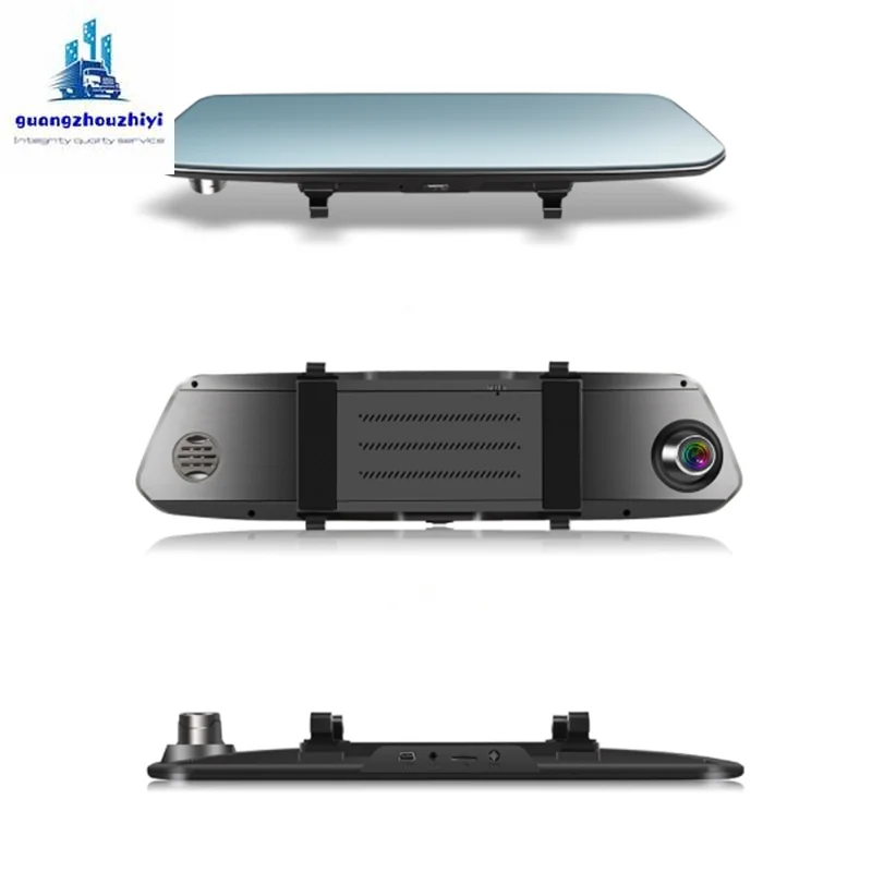 Driving recorder 7 inch front and rear double recording reversing image rearview mirror camera HD android | Автомобили и