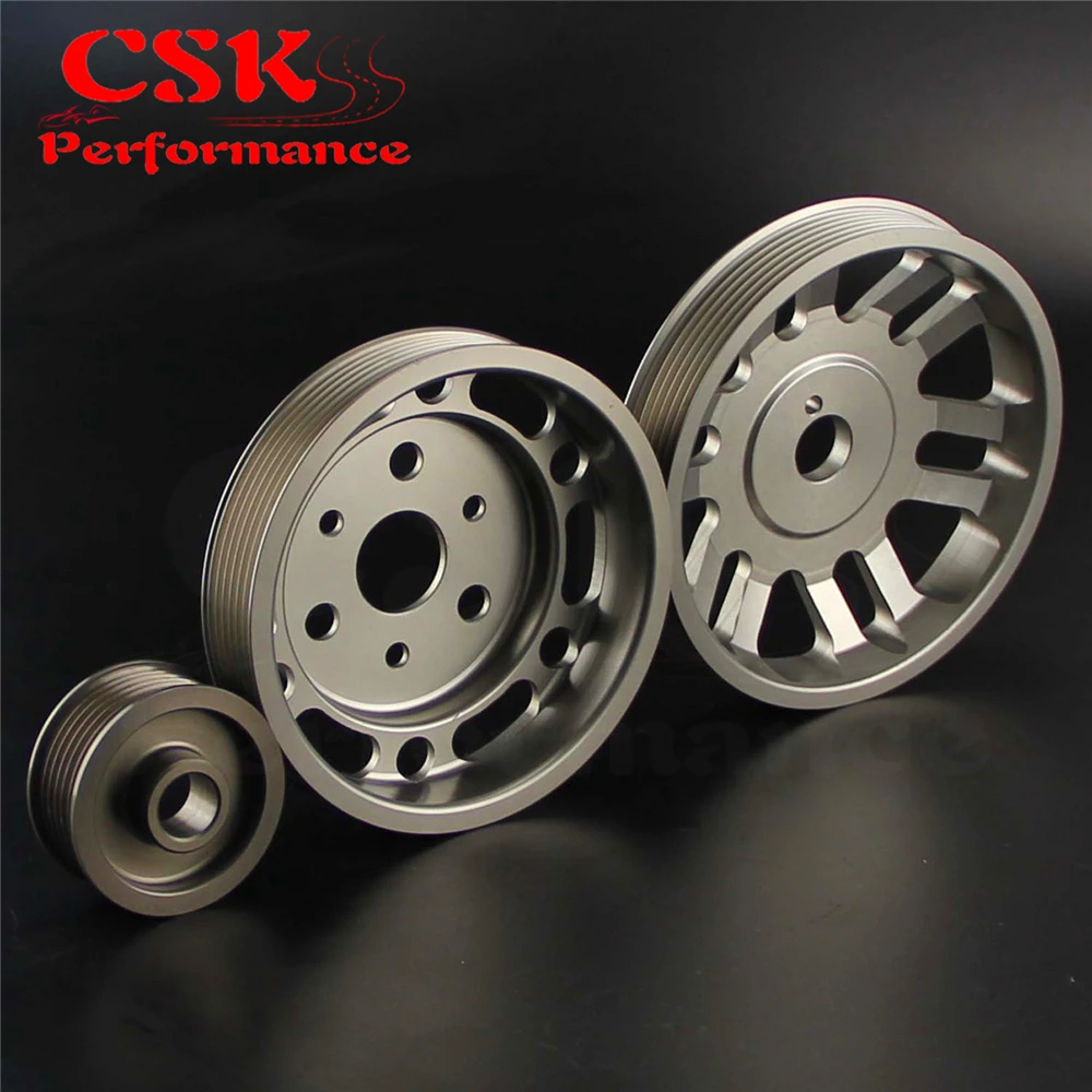 Кривошип генератор водяной насос шкив для Toyota GT86 Scion FR S BRZ 3 шт Серый|crank pulley|pulley