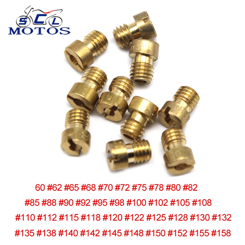 Sclmotos 10pcs для мотоциклистов Carbureot основной реактивный комплект Keihin CV ЦВК CVVD FCR PWK VA VB