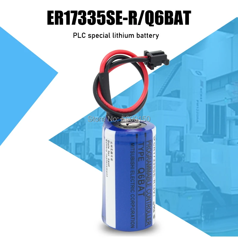 4 шт. 3 в 1800 мАч Q6BAT CR17335 ER2/3A литиевая батарея PLC с вилкой для Mitsubishi резервного