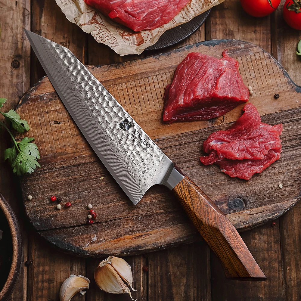 XINZUO 8 5 &quotнож шеф-повара 49 слоев дамасской стали SRS13/R2/SG2 Santoku кухонный нож резак для