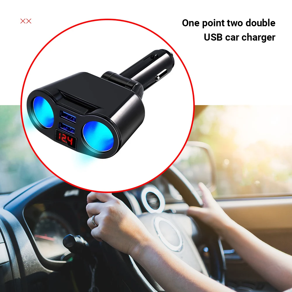 Автомобильное зарядное устройство с двумя USB-портами 1/2 градусов 120 Вт |
