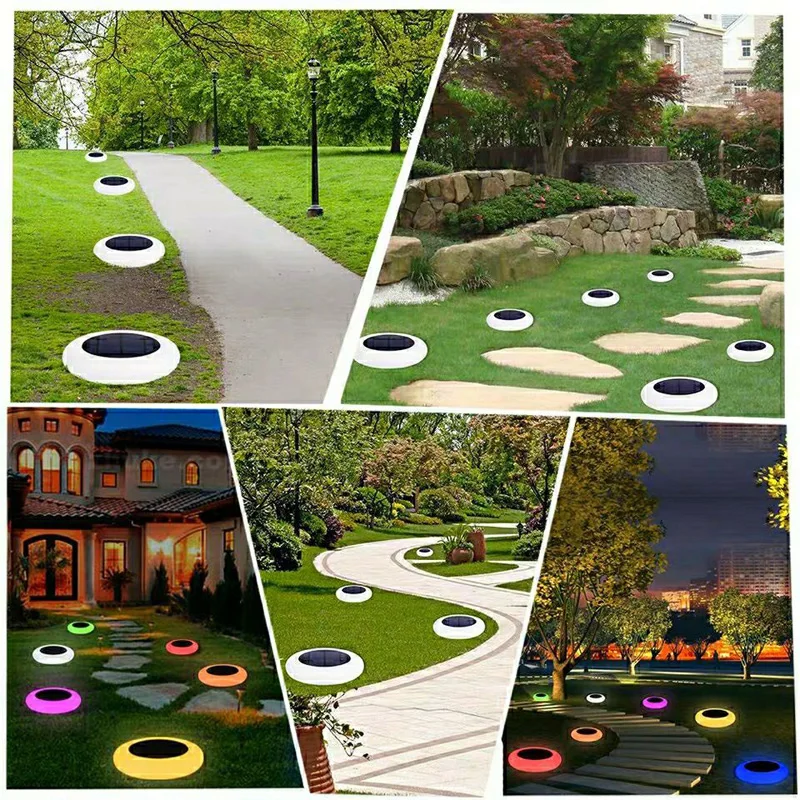 

Intelligent light-sensing solar panel outdoor waterproof automatic colorful loop timing lights off courtyard landscape lights
