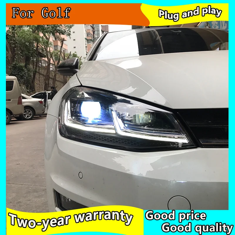 Автомобильный Стайлинг для VW Golf 7 MK7 светодиодный фар Golf7 СИД DRL Hid динамический