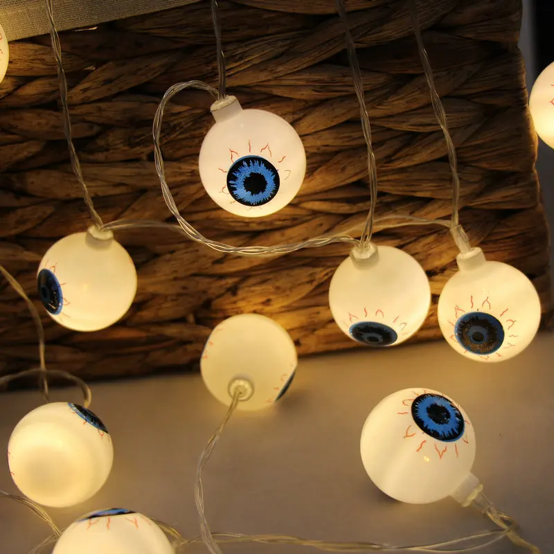 10LED Хэллоуин Тыква паук летучая мышь череп гирлянда лампы DIY висит ужас украшения