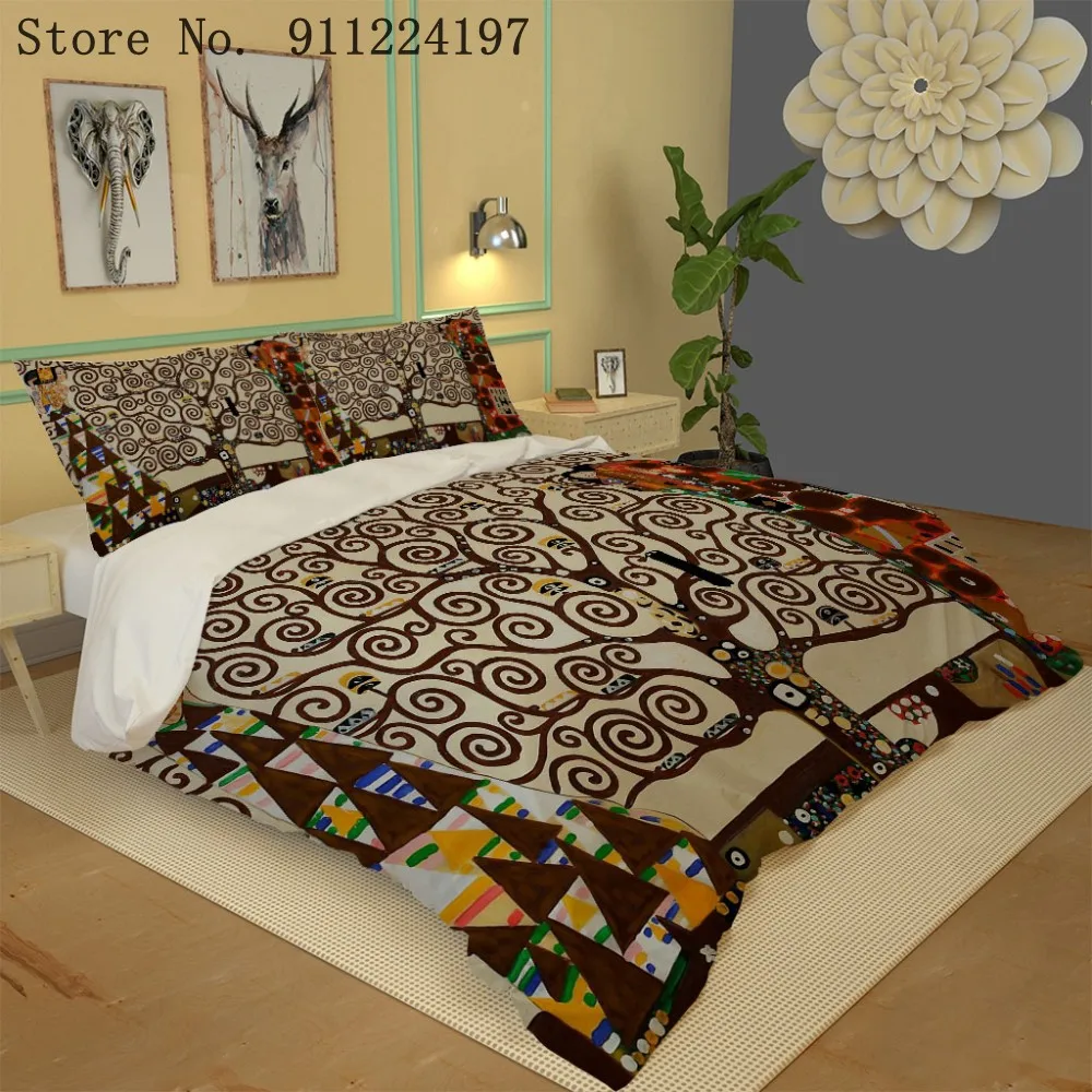 Wisdom Tree Duvet Cover Set Comforter Bedding Luxury 2/3pcs Quilt Single Double Queen King Size Home Textiles Adult | Дом и сад