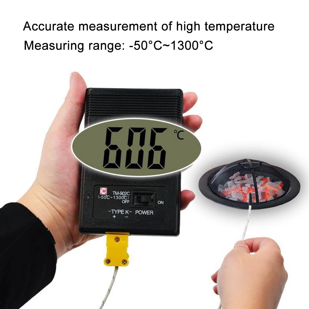 -902C (-50C до 1300C) измеритель температуры TM902C цифровой датчик K типа термометр +