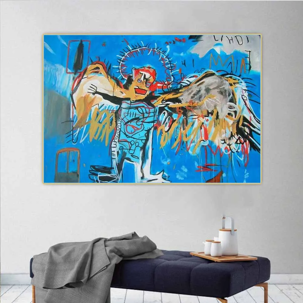 

Jean-Michel Basquiatã€ŠUntitled(Warrior)ã€‹Street Abstract Graffiti Canvas Art Oil Painting Artwork Picture Decor Home Decoration