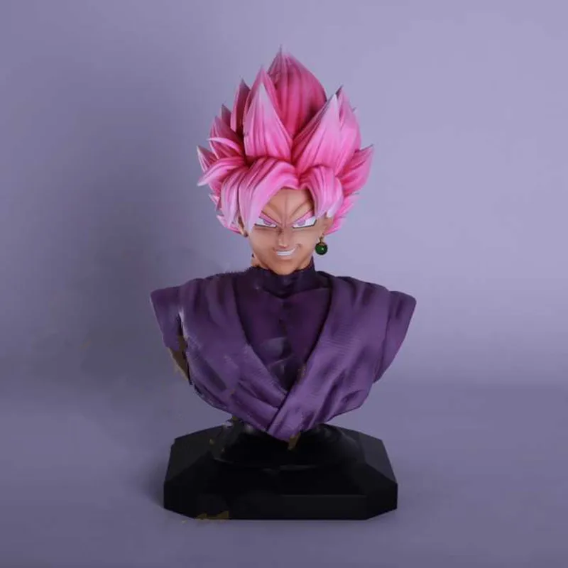Сливовый 1/1 аниме Dragon Ball бюст Супер Saiyan розовый и черный Сон Гоку GK статуя ПВХ фигурка Коллекция Модель игрушки M2666 - Цвет: Сливовый