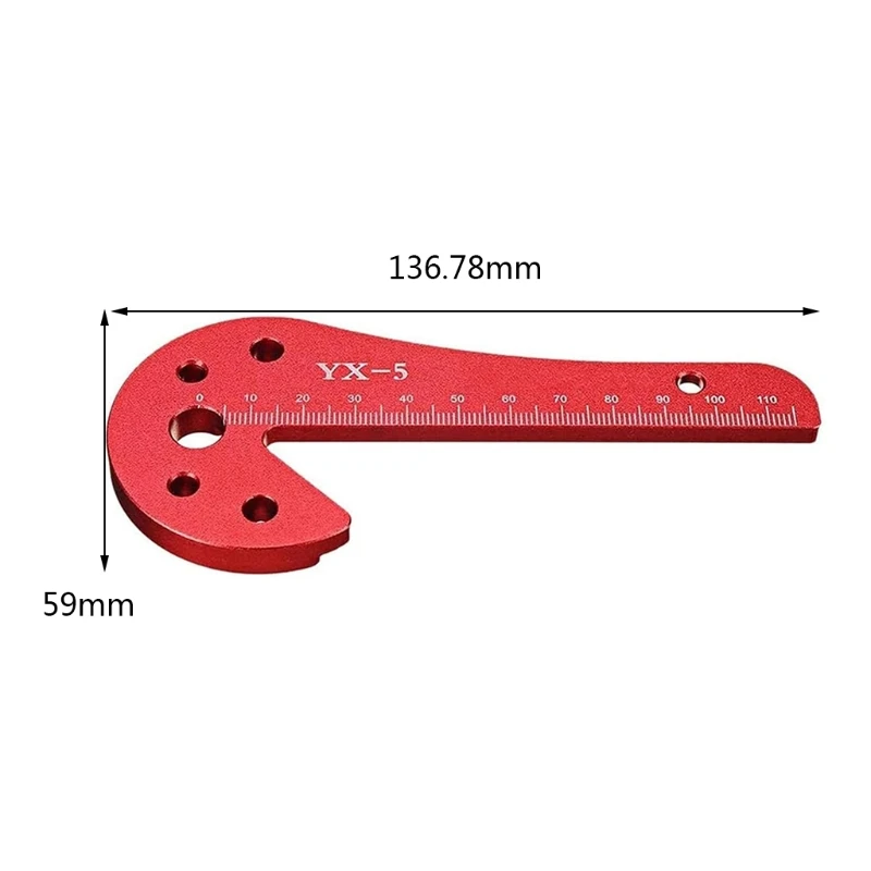

Woodworking Center Scriber Measurable Length 95mm Woodworking Ruler Center Scriber 45 Degree Right Angle Line Gauge