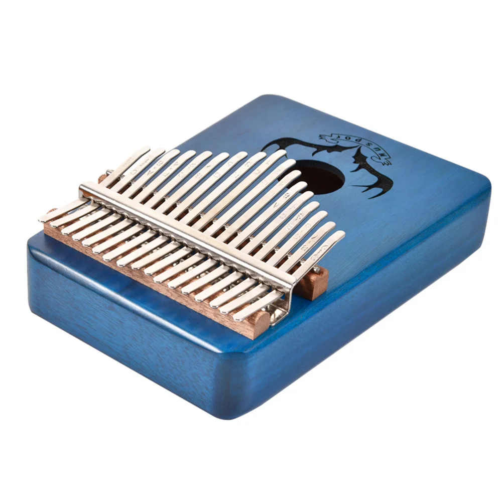 

1Pc Muspor 17-keys Kalimba Mahogany Wood Kalimba Thumb Piano with Equilizer (Yellow)