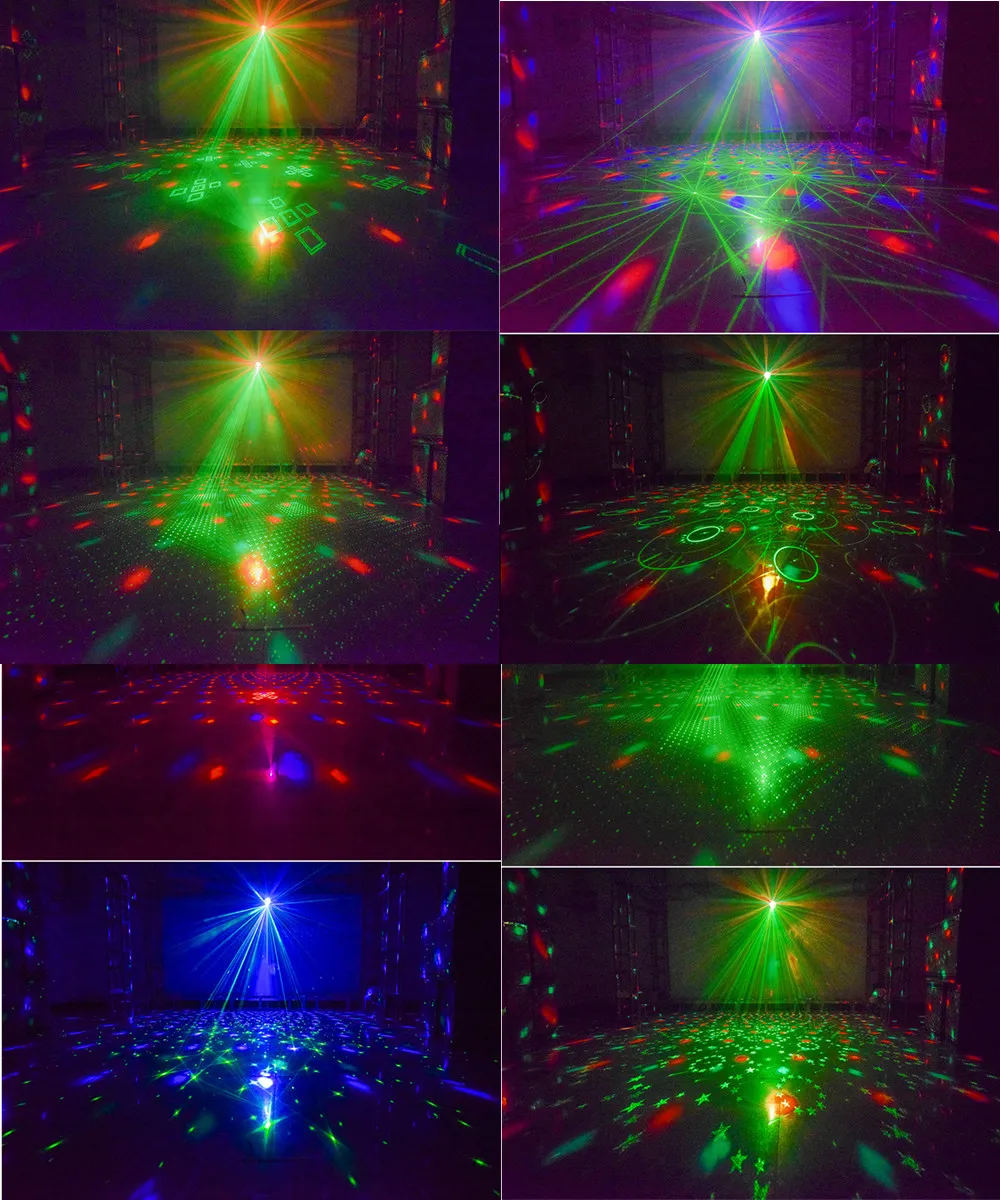 DJ Лазерный RGB сценический светильник-проектор светодиодный светильник с эффектом дискотеки Рождественский праздничный бар светильник ing вечерние лампы для помещений