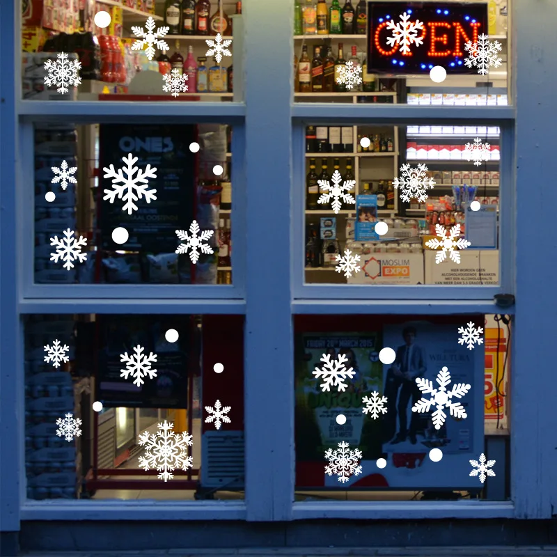 

Glass Wall Sticker Christmas Snowflake Wall Sticker Window Sticker Door Window Bedroom Cartoon Background Decoration Removable