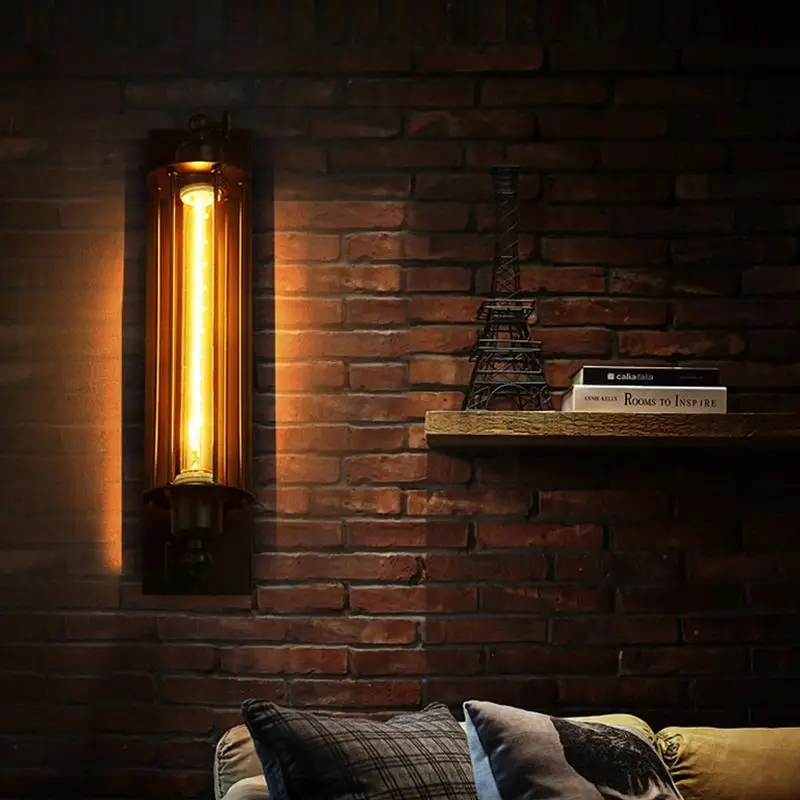

E27 Wall Lights Industrial Vintage Wall Lamps Bra Iron Loft Lamp Bedroom Corridor лампа лофт kinkiet loft wandlamp industrieel