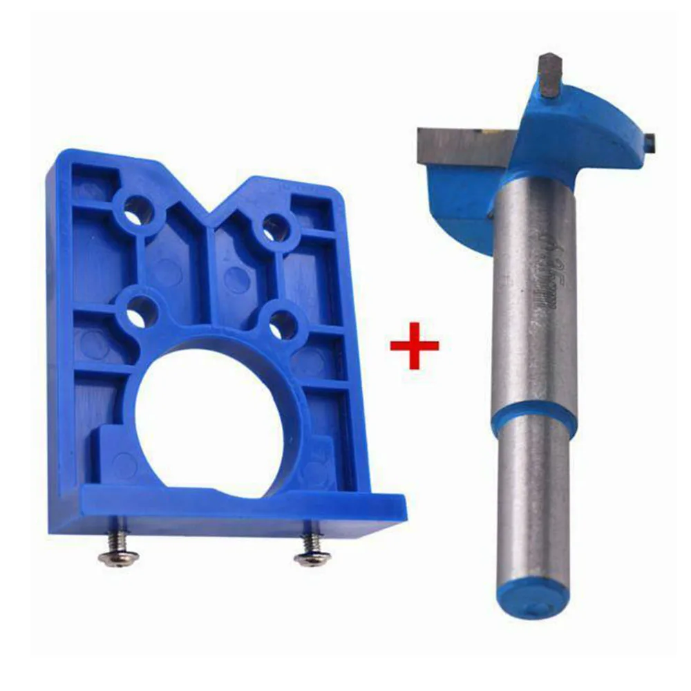 

ABS Alloy Hinge Jig Hole Saw For Furniture Door Cabinet Installation Woodworking Tools With Tapper