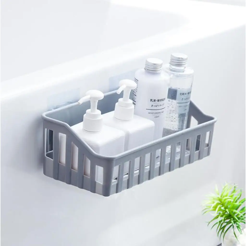 Кухня Ванная комната хранения полка для душа Органайзер корзина самоклеющаяся