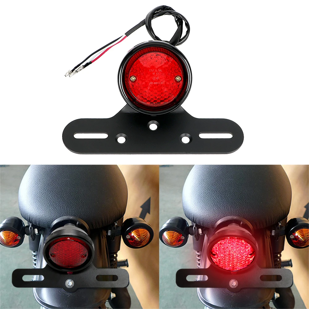 

LED Motorcycle Tail Brake Stop Light Moto Rear Lights Chopper Bobber Cafe Racer DC 12V Motorbike Accessories