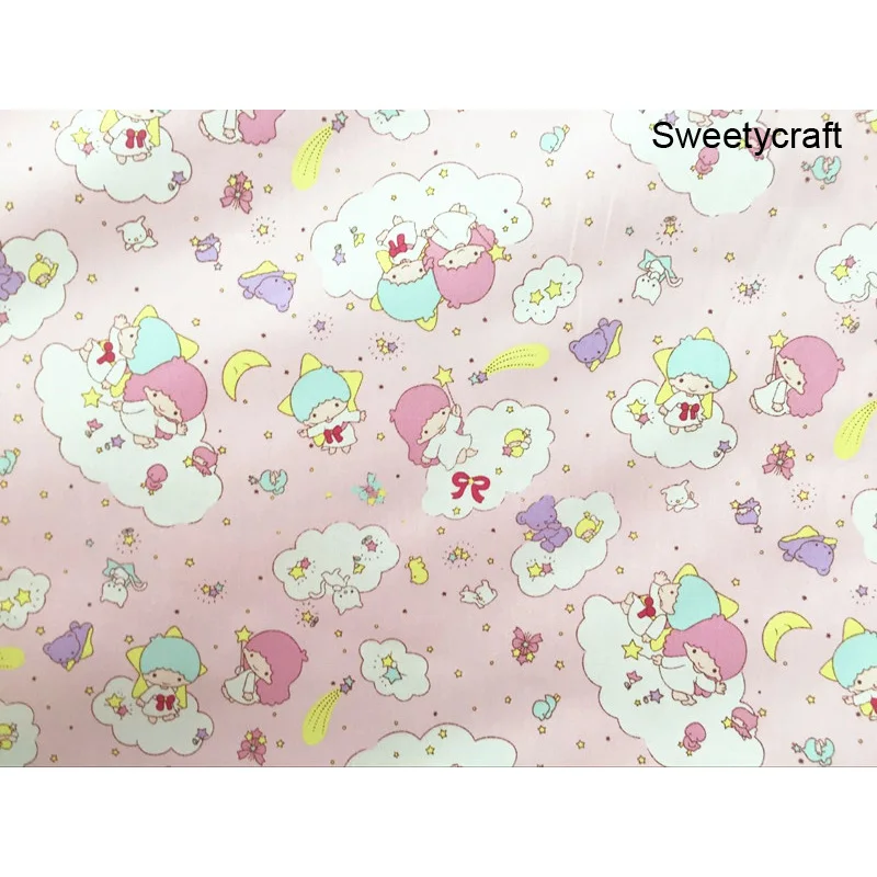 Хлопчатобумажная ткань с принтом звезды принцессы для шитья искусственная