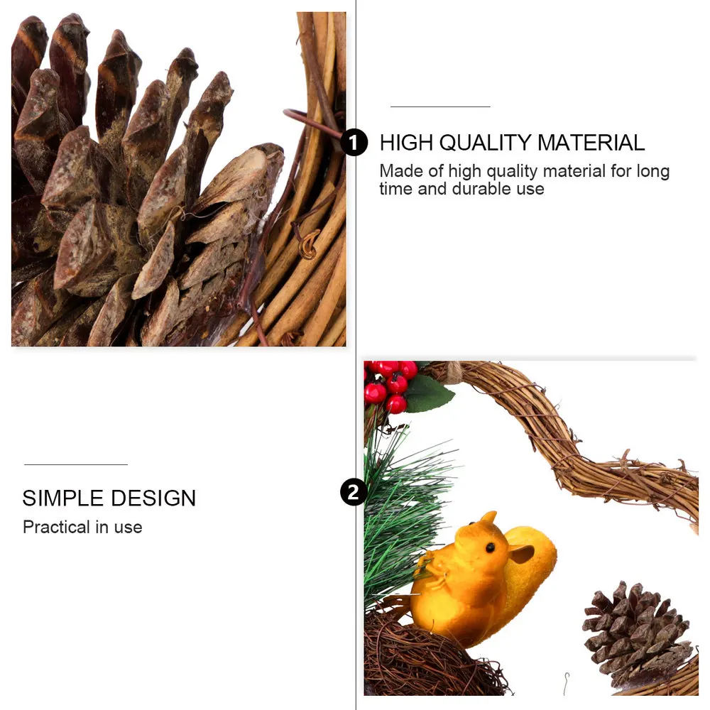 1 шт. модный подвесной Декор Рождественское украшение белка венок декор для