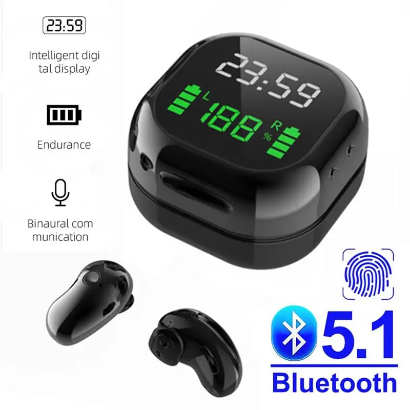 

S6plus True Wireless Earphone TWS Stereo Bluetooth Earphone With Microphone Handsfree Earbud for Huawei iPhone Samsung Xiaomi