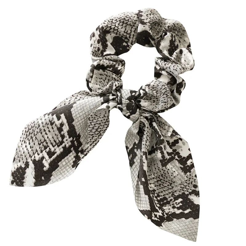 Новые Модные леопардовые резинки с кроличьими ушами завязанная веревка для