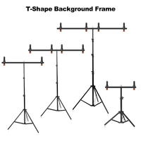 photo studio photography t shape backdrop background stand frame support system kit for video chroma key green screen with stand