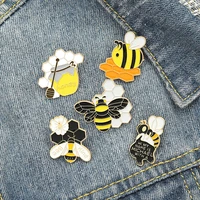 fashion enamel pin cool animal bee brooches insect pin brooches multicolor cartoon for women girl party jewelry gift 1 piece