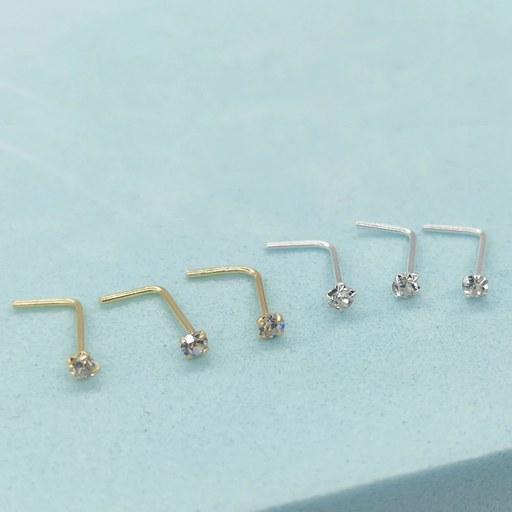 Булавка для пирсинга в носу из серебра 925 пробы 2 мм 50 шт./лот | Украшения и