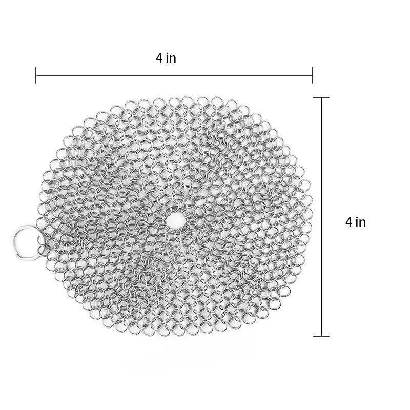 Практичный Серебряный Нержавеющая сталь чугун очиститель скруббер кастрюлю