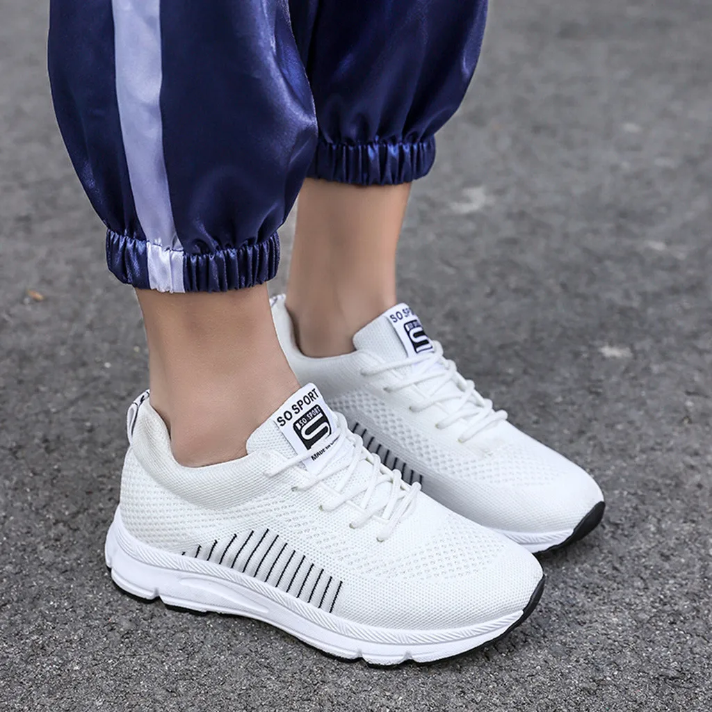 Женская модная Повседневная дышащая Спортивная обувь на шнуровке студенческие