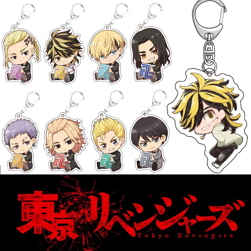 

Japan Anime Tokyo Revengers Keychain Demon Slayer Key holder My Hero Academia Key Chain Cartoon Mikey Pendant Keyring Jewelry