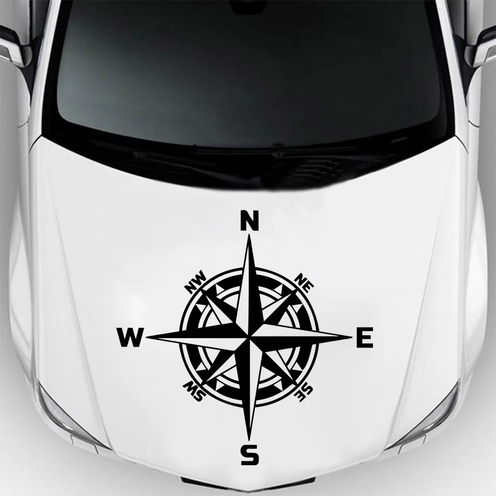 

Cute compass Auto Sticker Vinyl Decal For Rearview Mirror Car Head Engine Cover Windows Decoration