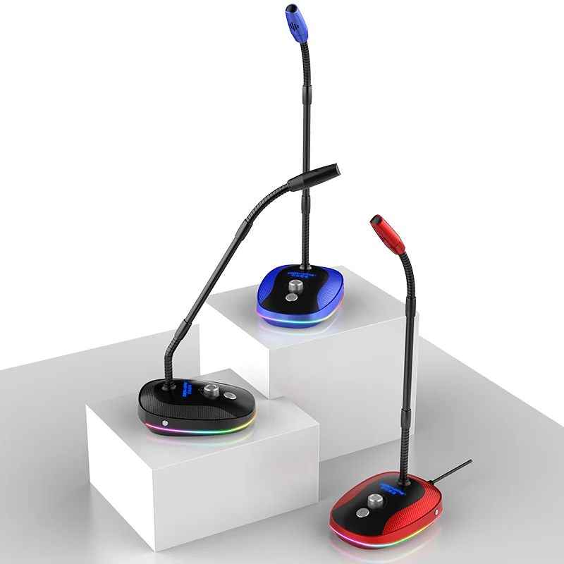 Конденсаторный микрофон PopuPine USB 3 5 мм для компьютера студийной записи пения
