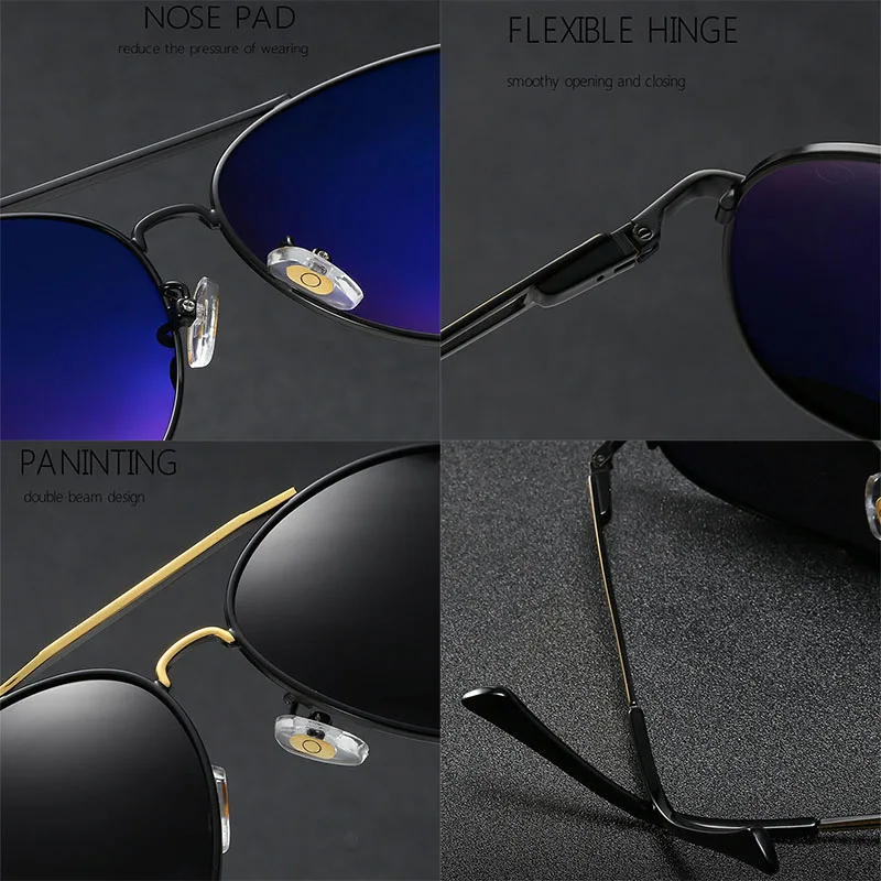 

Fashion Sunglasses Men Polarized UV400 High Quality Metal Pilot Retro Glasses For Driving Fishing Gafas De Sol gafas hombre