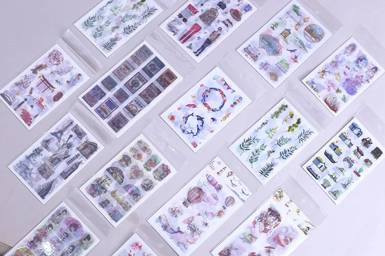 6 шт. декорации мультфильм серия бумажных наклеек Органайзер календарь Дневник